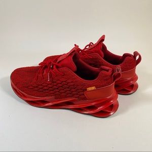 ALOH SUP All Red Running Sneakers Body Sculpting Dragon Scale Shock Absorbent 7